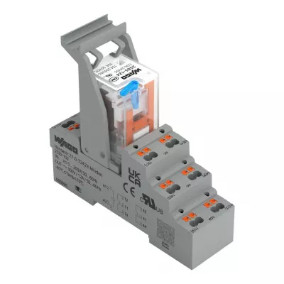 RELÉMODUL RELÉALJZAT+ALAPRELÉ 24V DC 2 VÁLTÓÉRINTKEZŐ 6A