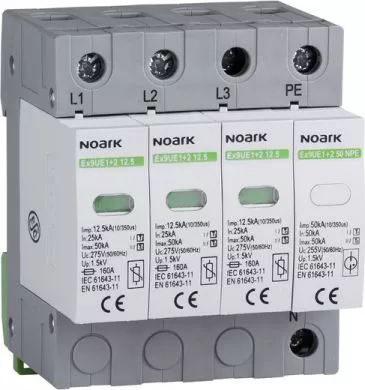 TÚLFESZ.LEVEZETŐ Ex9UE1+2 12.5 3PN NOARK 1+2 (B+C) Iimp=12,5 kA