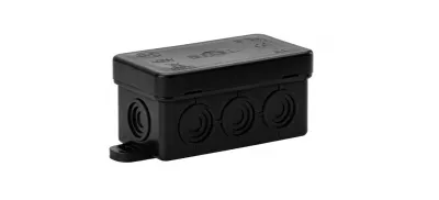 KÖTŐDOBOZ FALON KIVÜLI 75X35 FEKETE IP54