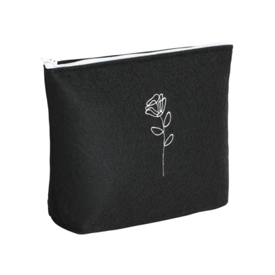 Filc kozm.táska nagy fekete Yakima@