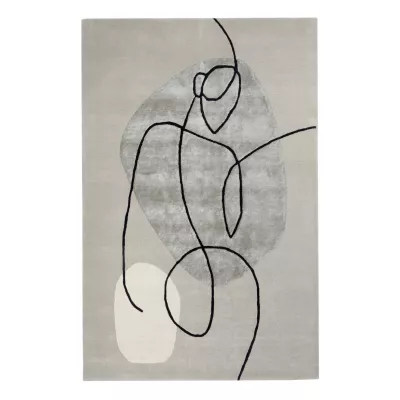 Szőnyeg 230x160cm v.szürke/fek@ Sesulu