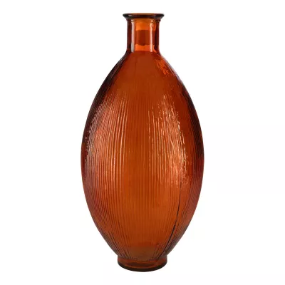 Üveg váza O29x59cm narancs-átl@ DAHUKENG