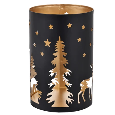 Mécsestartó 15cm O10cm fk/arany @