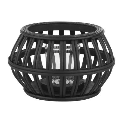 Mécsestartó 10,5cm O16,5cm fek.@ Bunawan