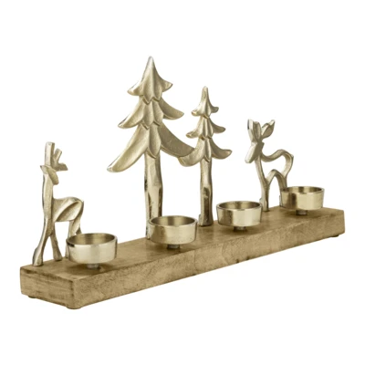 Rénszarvas mécsest.38cm arany@