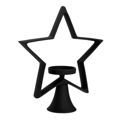 Gyertyatartó csillag 34cm fek @
