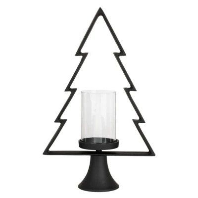 Gyertyatartó fa 50cm fekete @