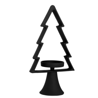 Gyertyatartó fa 34cm fekete @