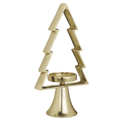 Gyertyatartó fa 34cm aranyszín @