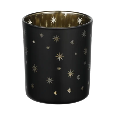 Mécsestartó O7x8cm fek/arany Lukut@