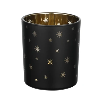 Mécsestartó O8,8x10cm fek/arany @