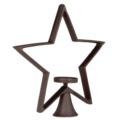 Gyertyatartó csillag41,5cm barn@