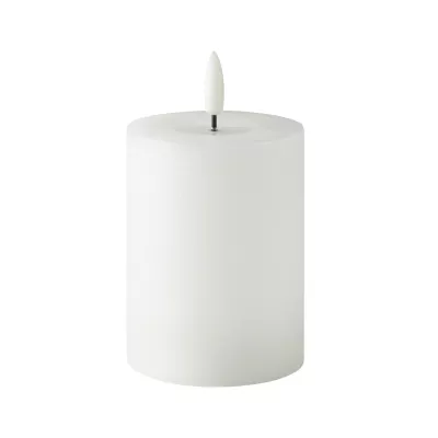 LED gyertya O7,5x10cm fehér Leskino@
