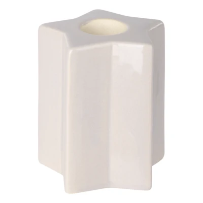 Gyertyatartó csillag 8,2cm bézs@