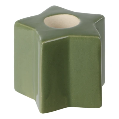 Gyertyatartó csillag 5,7cm zöld@