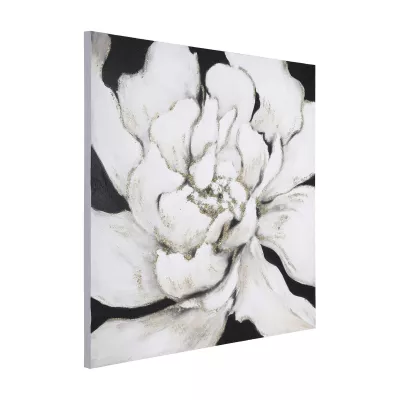 Kép 100x100x3,7cm fehér virág@ Alaminos