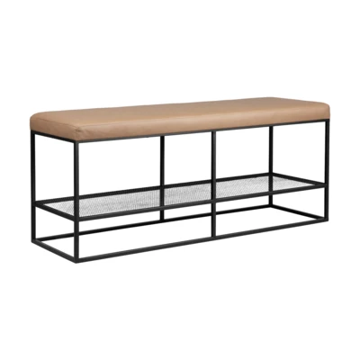 Pad 120x40x45cm fekete/barna Bitung@