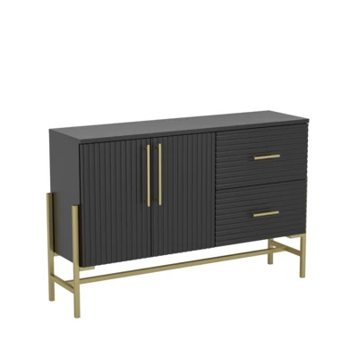 Komód 118x32x76cm fek/arany@ Victiroca