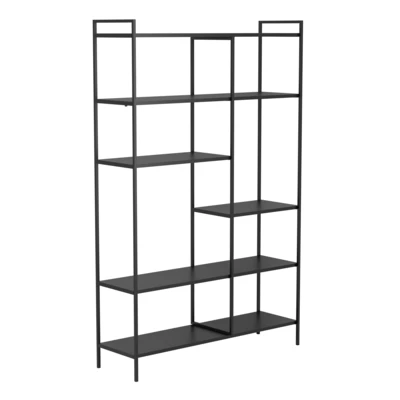 Polc 118X35X185cm fekete Gumut@