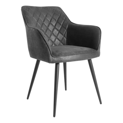 Szék 57,5x63x83cm szürke/fek@ Masantol