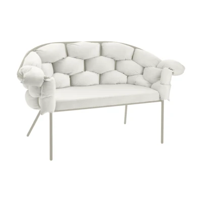 Kanapé 2-es fehér/homok Manambolosy@