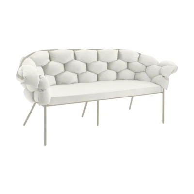 Kanapé 3-as fehér/homok Manambolosy@