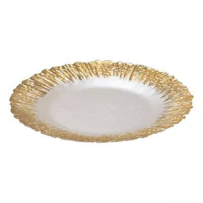 Tányér O32cm arany színű széllel@ Mayaga