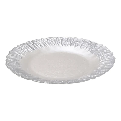 Tányér O32cm ezüst színű széllel@ Mayaga