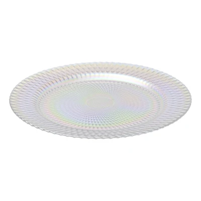 Tányér O33cm színes átlátszó Mayaga@