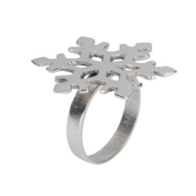 Szalvétagyűrű hópehely ezüst @