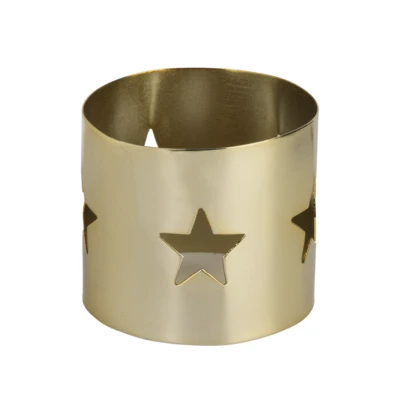Szalvétagyűrű csillaggal arany @
