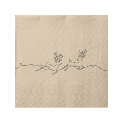 Szalvéta két szarvassal 20db @