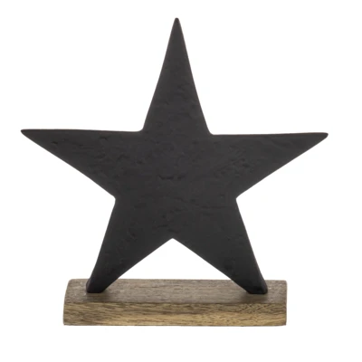 Dekor csillag 21cm fek/natúr@