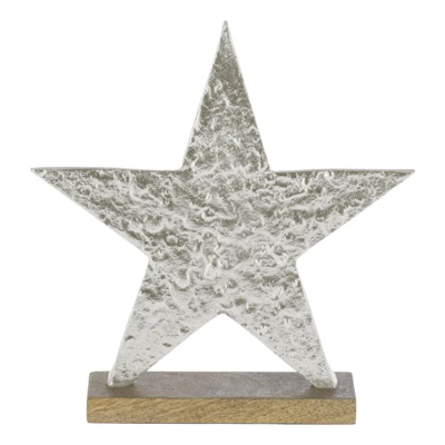 Dekor csillag 27cm ezüst@