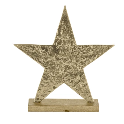 Dekor csillag 27cm arany sz.@