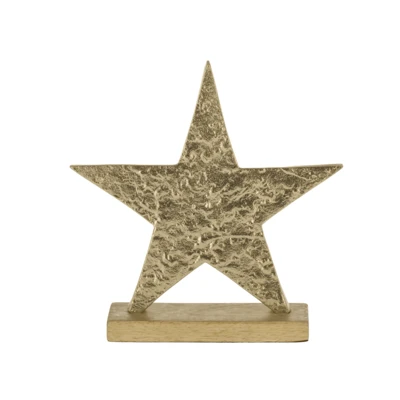 Dekor csillag 21cm arany sz.@