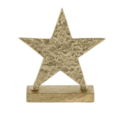 Dekor csillag 16,5cm arany@