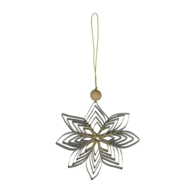 Papírcsillag O10cm szürk/arany@