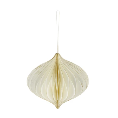 Papír dekor O15cm krém-arany@