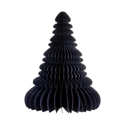 Papír fenyőfa 40cm zöld/króm@