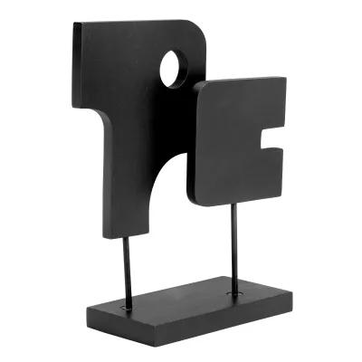 Dekor tárgy 36,5cm fekete Hokuta@