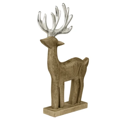 Rénszarvas 48cm barna/ezüst@