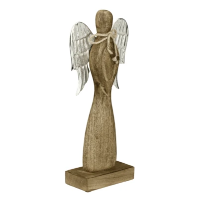 Angyal 32,5cm barna/ezüst@