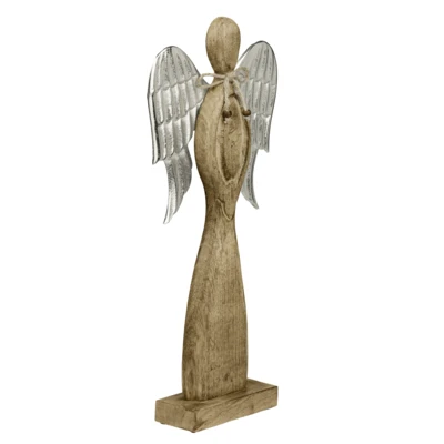 Angyal 47,5cm barna/ezüst@