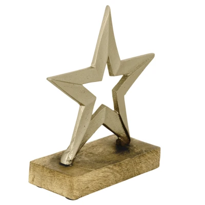 Csillag 15x5x16cm aranyszín@