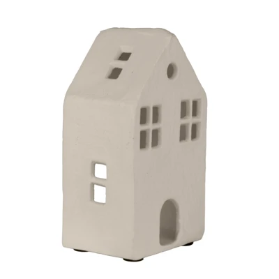 Dekor madárház 8x6x14cm krém @