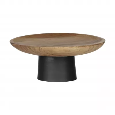 Tál 22x22x9cm fa/fekete Cochrane@