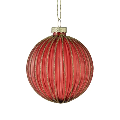 Karácsonyfagömb O8cm piros @