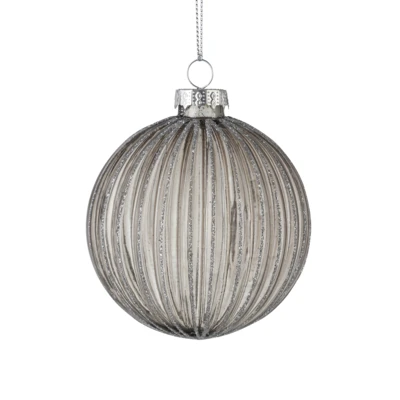 Karácsonyfagömb O8cm szürke @