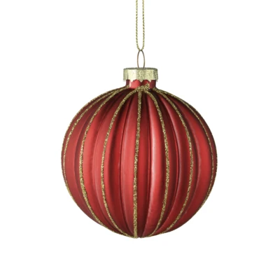 Karácsonyfagömb O8cm piros @